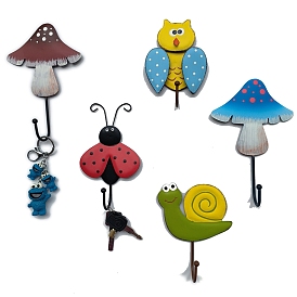 Crochets muraux en fer, supports d'organisation décoratifs, pour sac vêtements porte-clé foulard suspendu