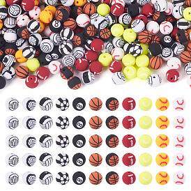 220 шт 11 стили ручной работы из полимерной глины бусины, игры с мячом