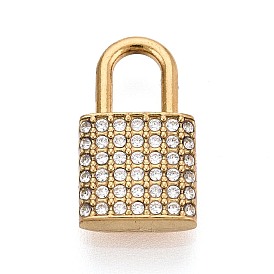 303 подвески из нержавеющей стали, со стразами, замковые прелести, ионное покрытие (ip), долговечный