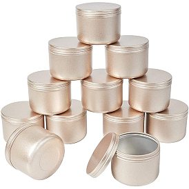 Boîtes de conserve rondes en aluminium, pot en aluminium, conteneurs de stockage pour cosmétiques, bougies, des sucreries, avec couvercle à vis, 