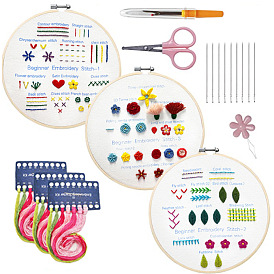 Embroidery diy English novice teaching material package manual needlework set Lu embroidery cross-stitch practice package