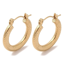 Texture 201 Stainless Steel Half Hoop Earrings for Women, with 304 Stainless Steel Pin
