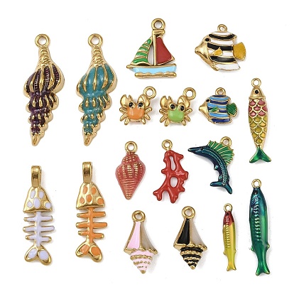 304 нержавеющей стальной эмали подвески, реальный 18 k позолоченный, ионное покрытие (ip)