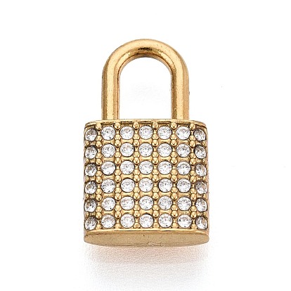 303 подвески из нержавеющей стали, со стразами, замковые прелести, ионное покрытие (ip), долговечный