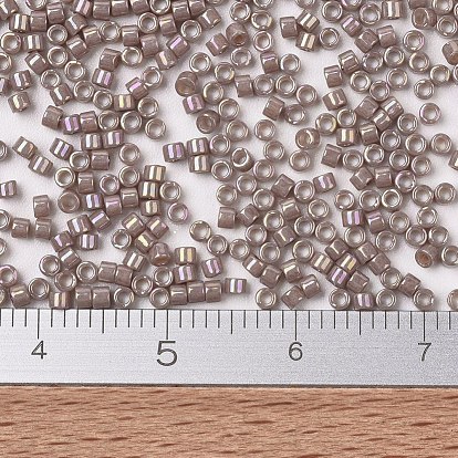 MIYUKI Delica Beads, Cylinder, Japanese Seed Beads, 11/0,  Opaque Glazed Rainbow