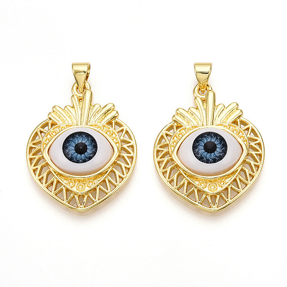 Подвески латуни cmолы, клубника с глазом