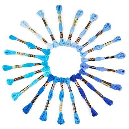 21 пучки 21 цвета полиэстеровые нитки для вышивания, нитки для вышивки крестом