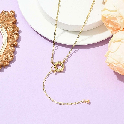 Латунные круглые кисточки, цепочки из скрепок, колье-лариата для женщин