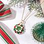 Подвеска в виде рождественского венка из стеклянных бусин и ракушек 304 ожерелья из стальных тросов и цепочек, золотые