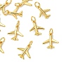 SHEGRACE Brass Pendants, Airplane Charms, Cadmium Free & Lead Free & Nickel Free