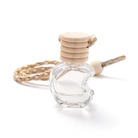 Empty Glass Perfume Bottle Pendants, Aromatherapy Fragrance Essential Oil Diffuser Bottle, Car Hanging Decor, Moon