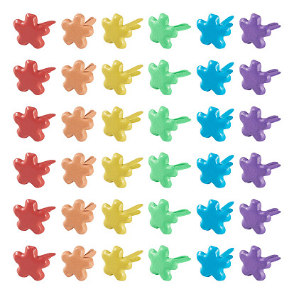 Окрашенные аэрозольной краской металлические крепежные элементы гвозди, для скрапбукинга, Фотоальбом, diy craft, разноцветные