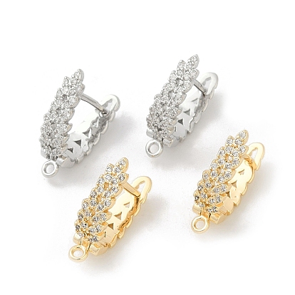 Серьги-гвоздики из латуни с кубическим цирконием