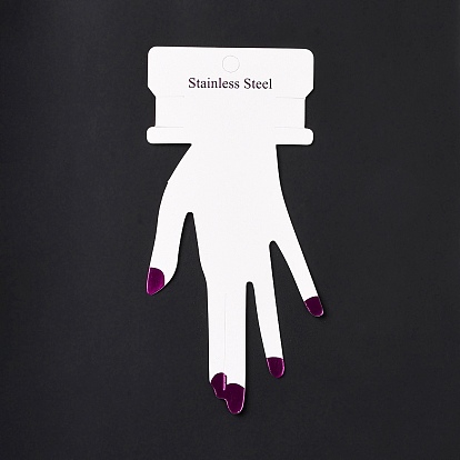 Hand Shaped Cardboard Paper Bracelet Display Cards, with Word
