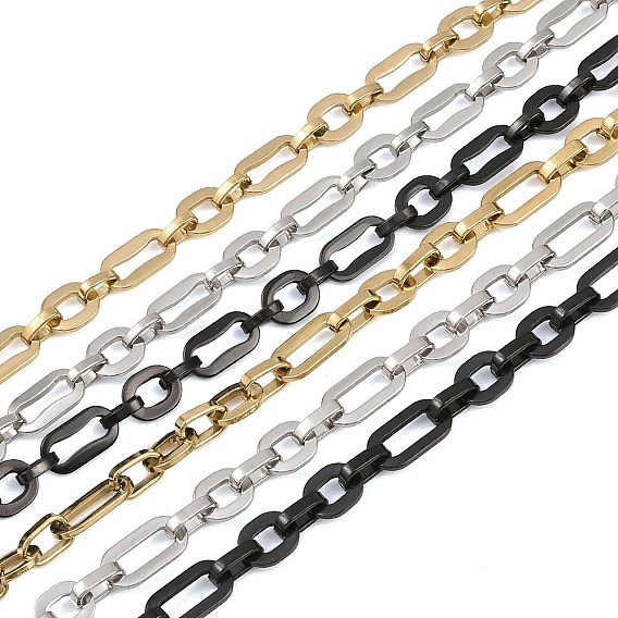 201 цепи овальные из нержавеющей стали, ионное покрытие (ip), несварные, с катушкой