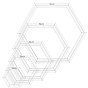 5шт. 5 стили шестиугольный акриловый трафарет для квилтинга, направляющая для резки, швейные инструменты