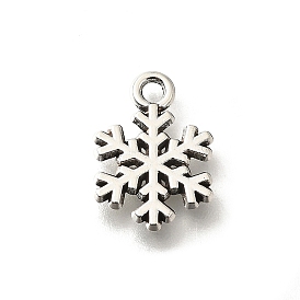 Tibetan Style Alloy Charms, Cadmium Free & Lead Free, Snowflake