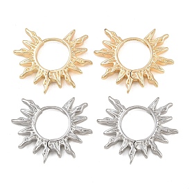 Латунные серьги обруча, солнце