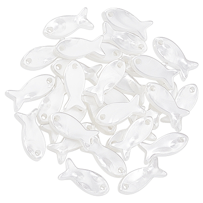 50шт 1-отверстие смоляные кнопки, рыба