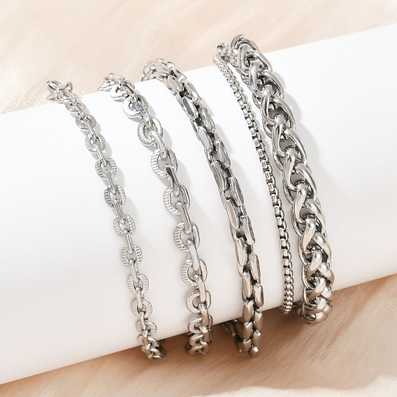 201 браслет из нержавеющей стали в кубинском стиле для мужчин