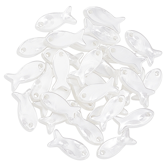 50шт 1-отверстие смоляные кнопки, рыба