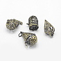 Brass Rack Plating Cage Pendants, For Chime Ball Pendant Necklaces Making, Lead Free & Cadmium Free, Mixed Shpes
