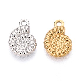 304 подвески в форме раковины из нержавеющей стали, ионное покрытие (ip)