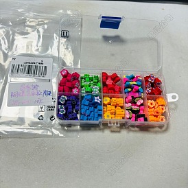 200 pcs 10 styles perles d'argile polymère faites à la main, formes mixtes