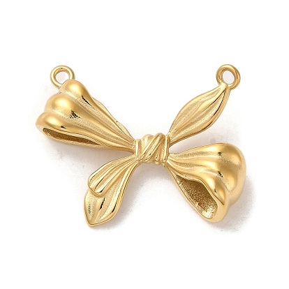 304 Stainless Steel Pendants, Bowknot Charm
