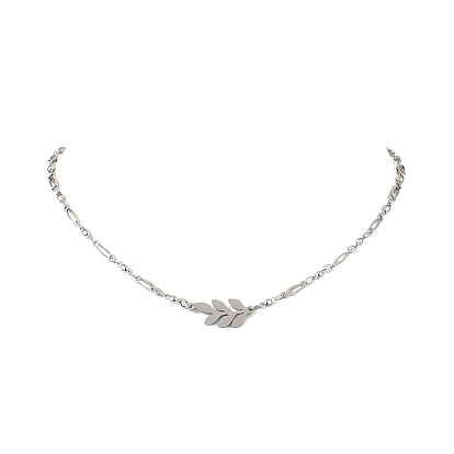 201 кулон в виде листа из нержавеющей стали 304 ожерелья из нержавеющей стали, не тускнеет