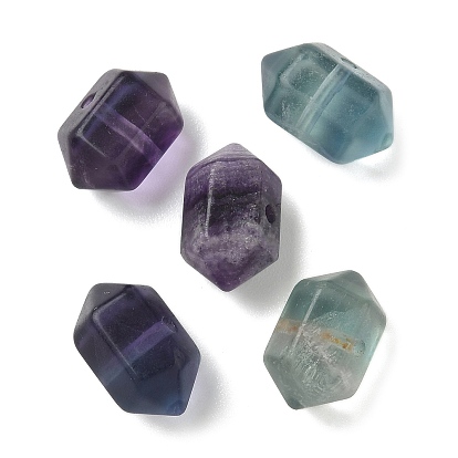 Бусины-пули из натурального флюорита с двумя остриями и заостренными гранями