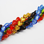 Handmade Silver Foil Glass Beads, Heart