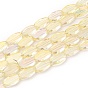 Transparent Electroplate Glass Beads Strands, Faceted, Oval, Full Rainbow Plated