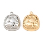 304 Stainless Steel Pendants, Irregular Rectangle Charms