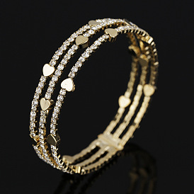Sparkling Full Diamond Bracelet for Women - Elegant Wedding Party Jewelry B020