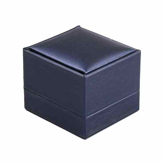 PU Leather Pendant Box, with Foam Mat, Rectangle