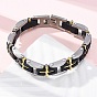 304 браслеты-цепочки с изображением пантеры из нержавеющей стали для женщин и мужчин, крестик, ионное покрытие (ip)