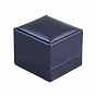PU Leather Pendant Box, with Foam Mat, Rectangle