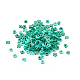 Handmade Polymer Clay Beads, Heishi Beads, for DIY Jewelry Crafts Supplies, Disc/Flat Round