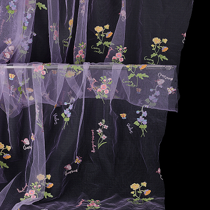 2 ярдов полиэстеровой вышивки 3 сетчатые ткани с цветочным рисунком, поделки товары для рукоделия