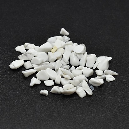 Perles de puce howlite, pas de trous / non percés, 2~8x2~4 mm, environ 8500 pcs / 500 g