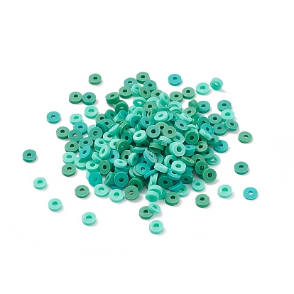 Handmade Polymer Clay Beads, Heishi Beads, for DIY Jewelry Crafts Supplies, Disc/Flat Round