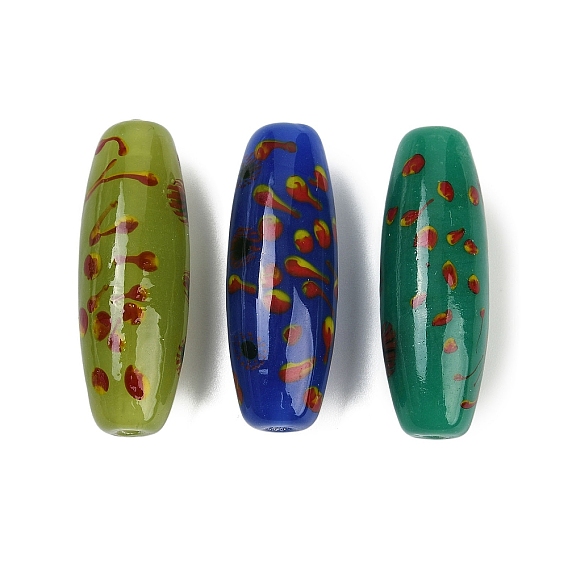 Бусины лэмпворк , спагетти шарики, овальные