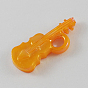 Opaque Solid Color Acrylic Violin Pendants, AB Color, Mixed Color, 23x9x4mm, Hole: 4mm, about 1210pcs/500g