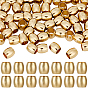 60pcs 202 perles européennes en acier inoxydable, baril, Perles avec un grand trou   