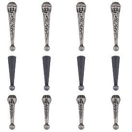 12шт 3 стиль сплав наконечник шнура, концевые заглушки Bolo, конус