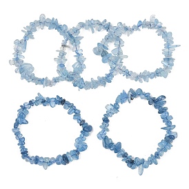 Браслеты из натуральных аквамариновых бусин для женщин, чип