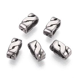 304 из нержавеющей стали европейские шарики, бусины с большим отверстием, прямоугольные