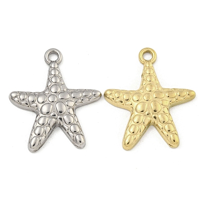 Ионное покрытие (ip) 304 подвески из нержавеющей стали, очарование морской звезды
