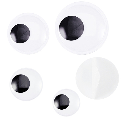 Cabujones de ojos saltones en blanco y negro, diy scrapbooking manualidades accesorios de juguete